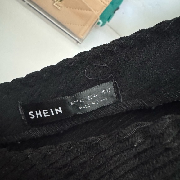 SHEIN Black Corduroy Mini Dress - Picture 2 of 3